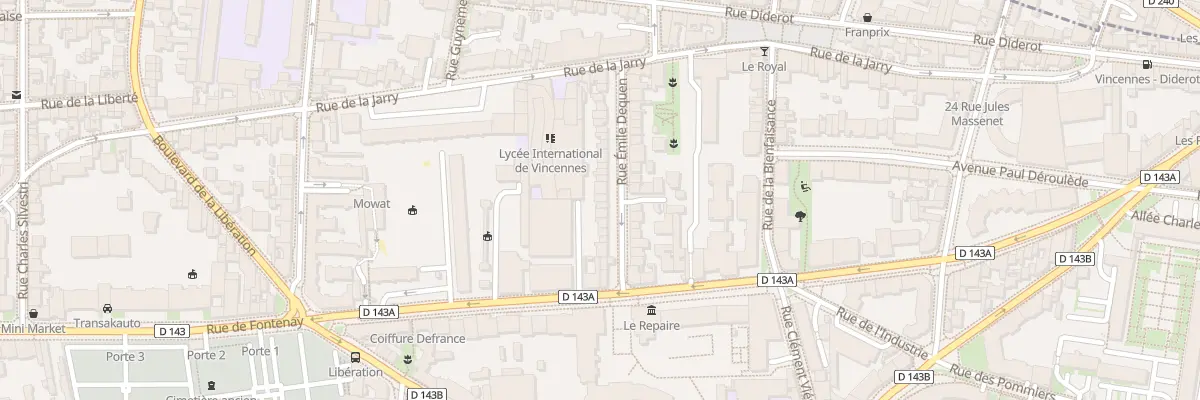 Plan du 11 Rue Emile Dequen à Vincennes