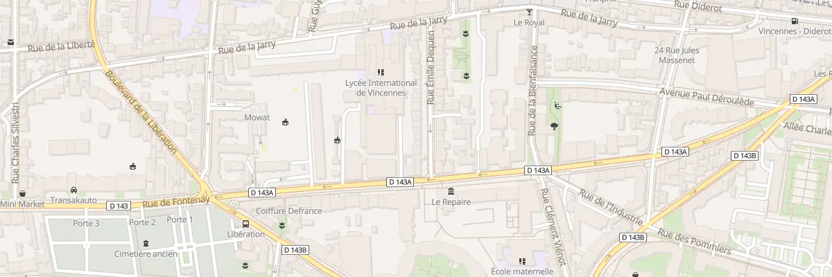 Plan du 5 Rue Emile Dequen à Vincennes
