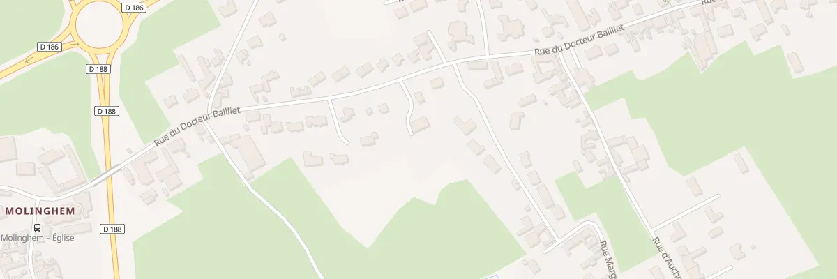 Plan du 850 Rue du Docteur Bailliet à Isbergues