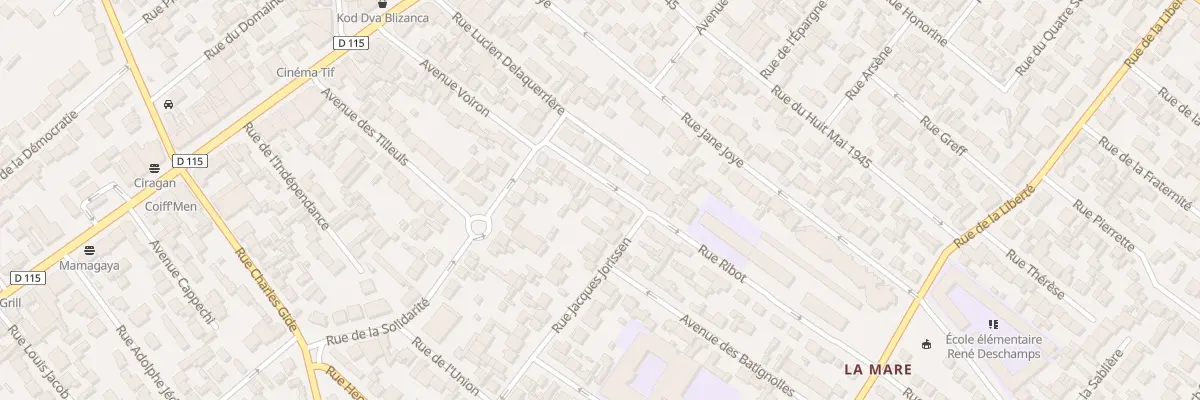 Plan du 12 Rue Ribot à Drancy