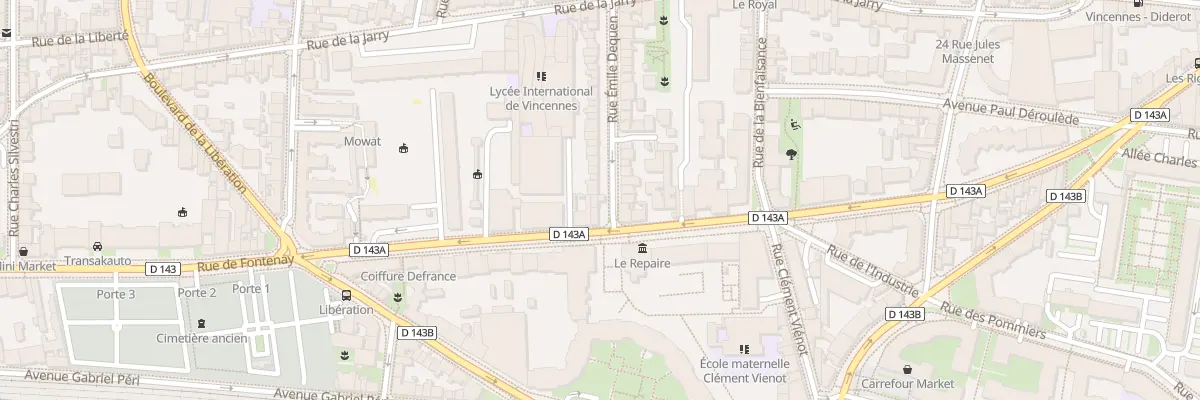 Plan du 3 Rue Emile Dequen à Vincennes