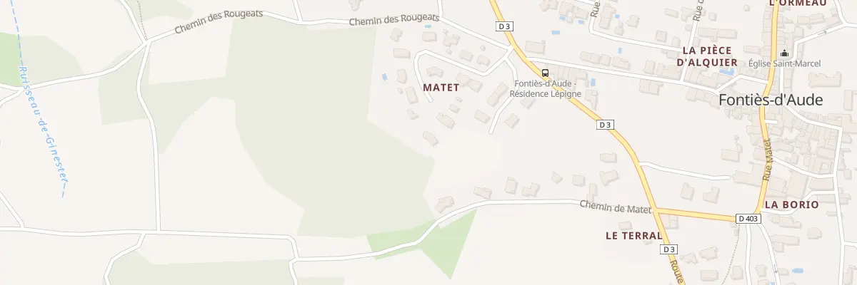 Plan du 20 Matet à Fontiès-d’Aude