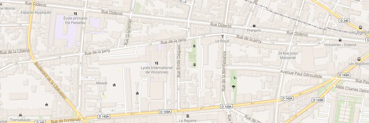 Plan du 26 Rue Emile Dequen à Vincennes