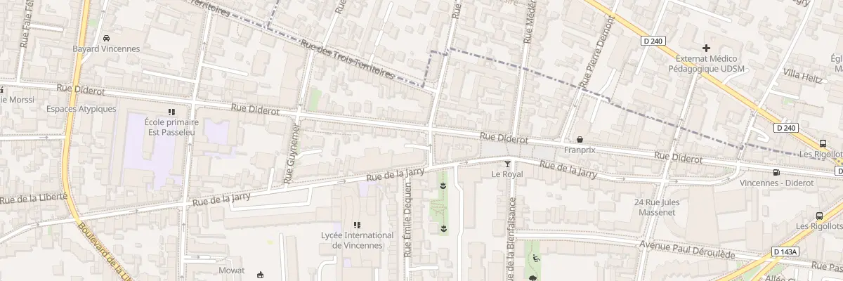 Plan du 160 Rue Diderot à Vincennes
