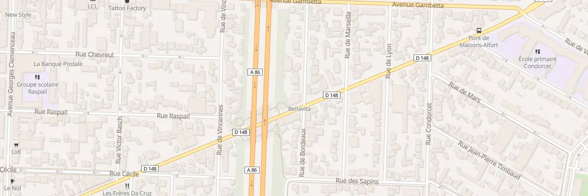 Plan du 13 Rue de Bordeaux à Maisons-Alfort