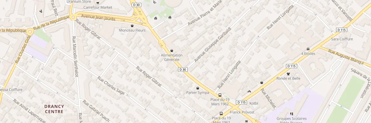 Plan du 57 Av Jean Jaures à Drancy