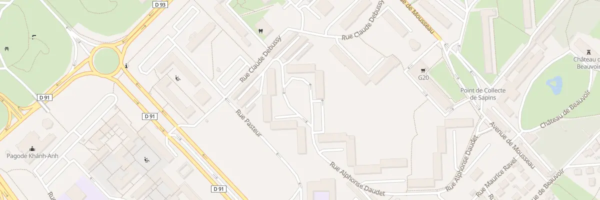 Plan du 19 Rue Alphonse Daudet à Évry-Courcouronnes