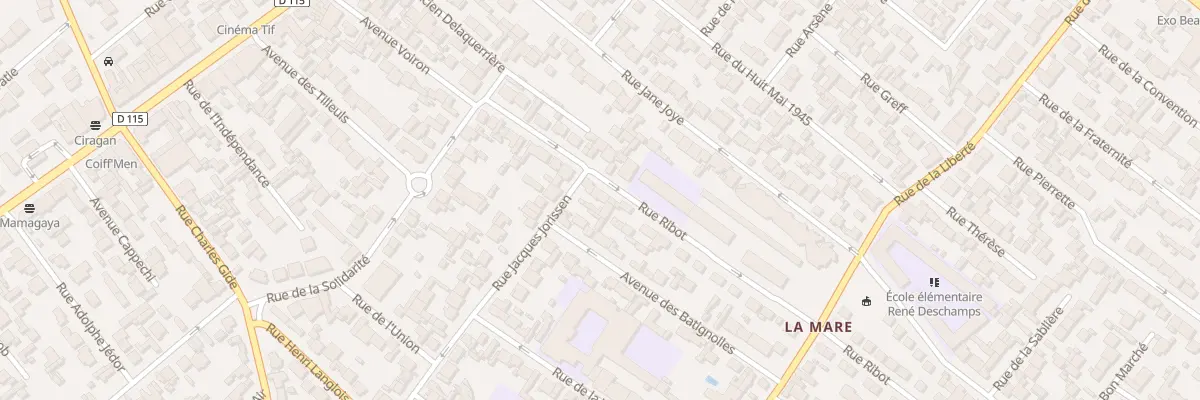 Plan du 22 Rue Ribot à Drancy
