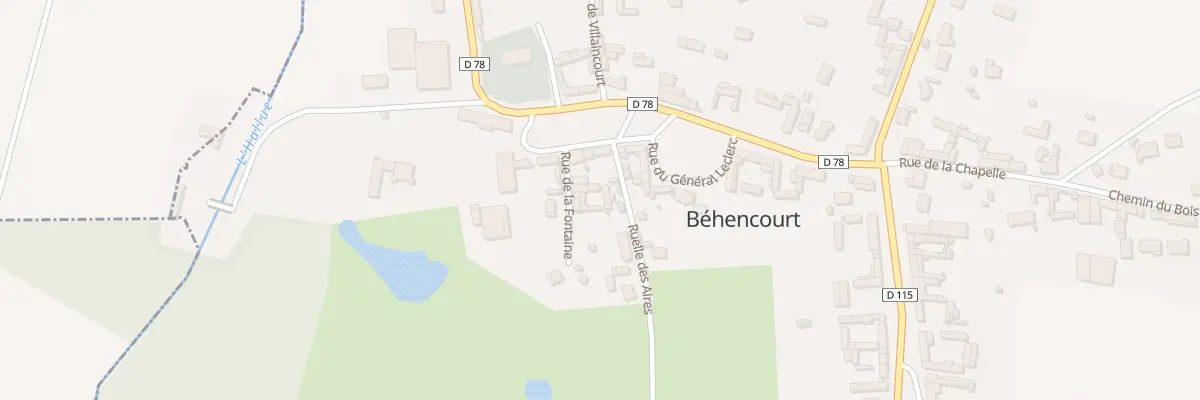 Plan du 1 Rue de la Fontaine à Béhencourt
