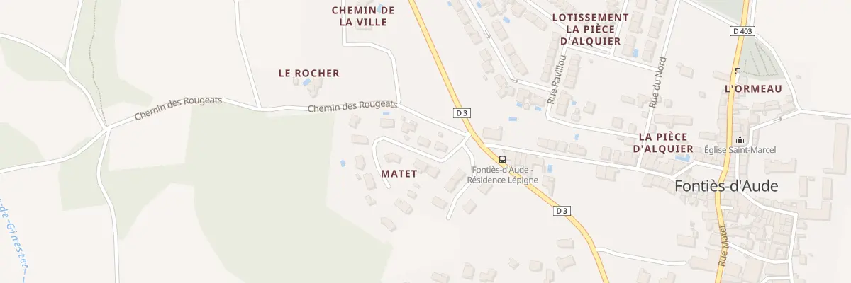 Plan du 2 Matet à Fontiès-d’Aude