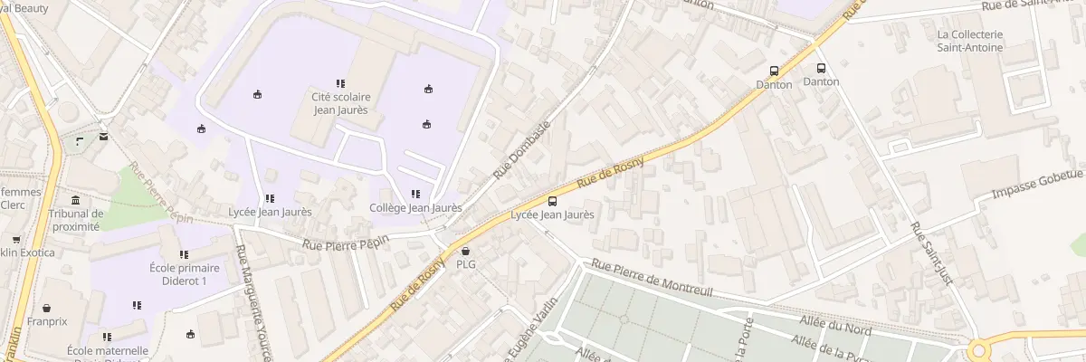 Plan du 93 Rue de Rosny à Montreuil