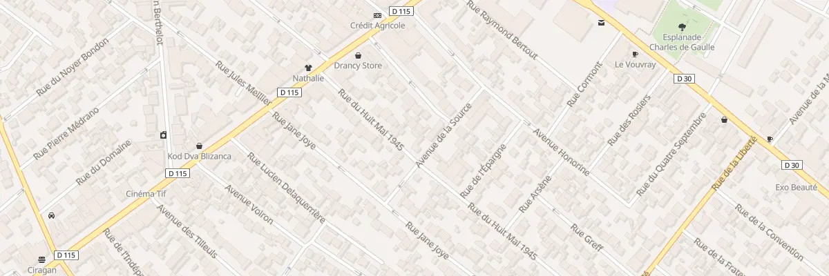 Plan du 23 Rue Du 8 Mai 1945 à Drancy