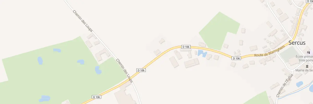 Plan du 410 Rte de Blaringhem à Sercus