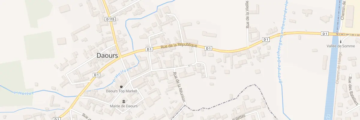 Plan de la Rue Ulysse Mallet à Daours