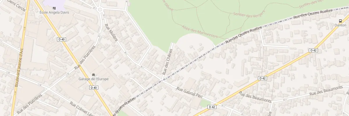 Plan du 10 Rue des Chênes à Montreuil