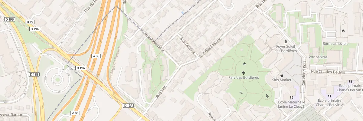 Plan du 1 Rue des Bleuets à Créteil