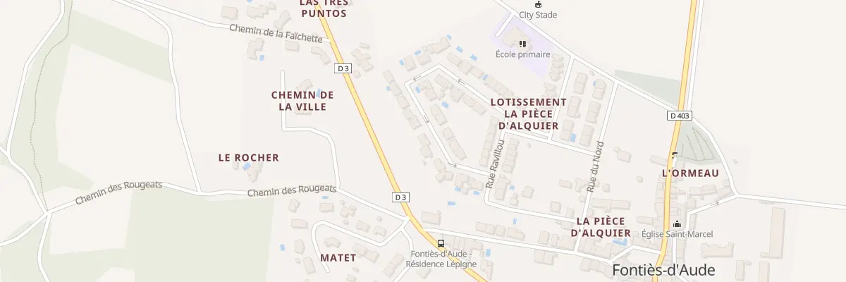 Plan du 36 Av du Jeu de Mail à Fontiès-d’Aude