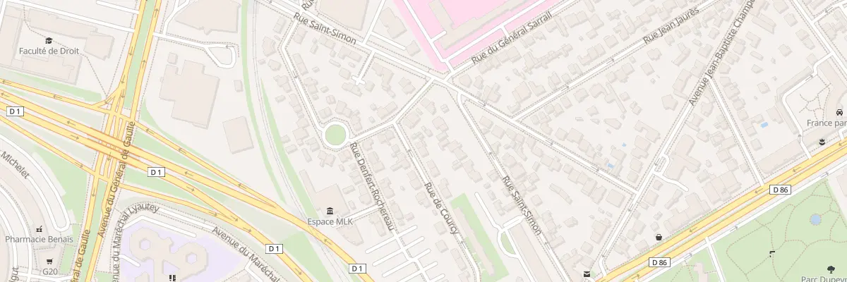 Plan du 1 Rue de Courcy à Créteil