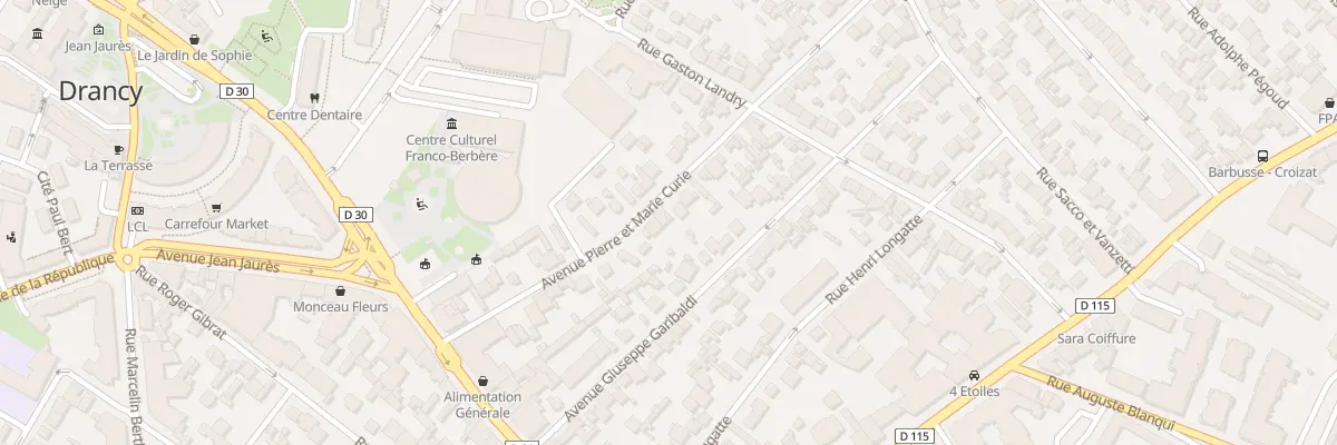 Plan du 34 Av Pierre Et Marie Curie à Drancy