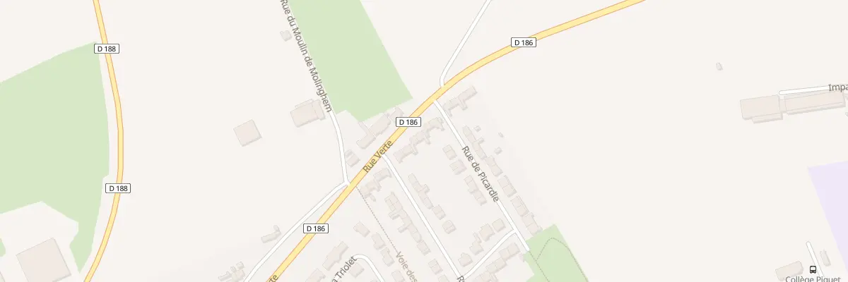 Plan du 599 Rue Verte à Isbergues