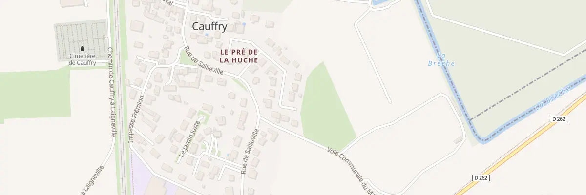 Plan du 28 Rue du Pré de la Huche à Cauffry