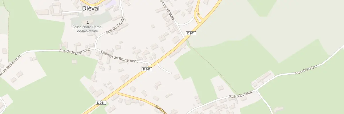 Plan du 428 D Route Departementale 941 à Diéval
