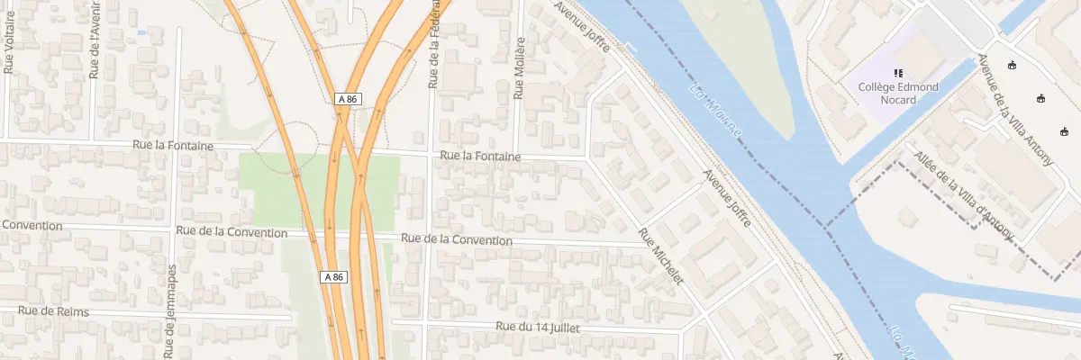 Plan du 74 Rue la Fontaine à Maisons-Alfort