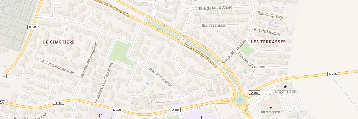 Plan du 1 Rue des Mimosas à Trèbes