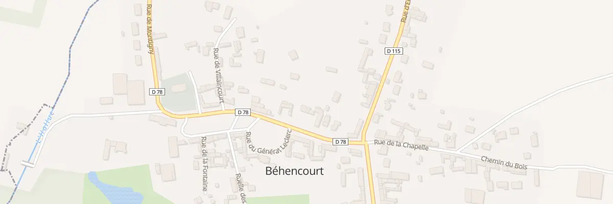 Plan du 11 Rue du Gen Leclerc à Béhencourt