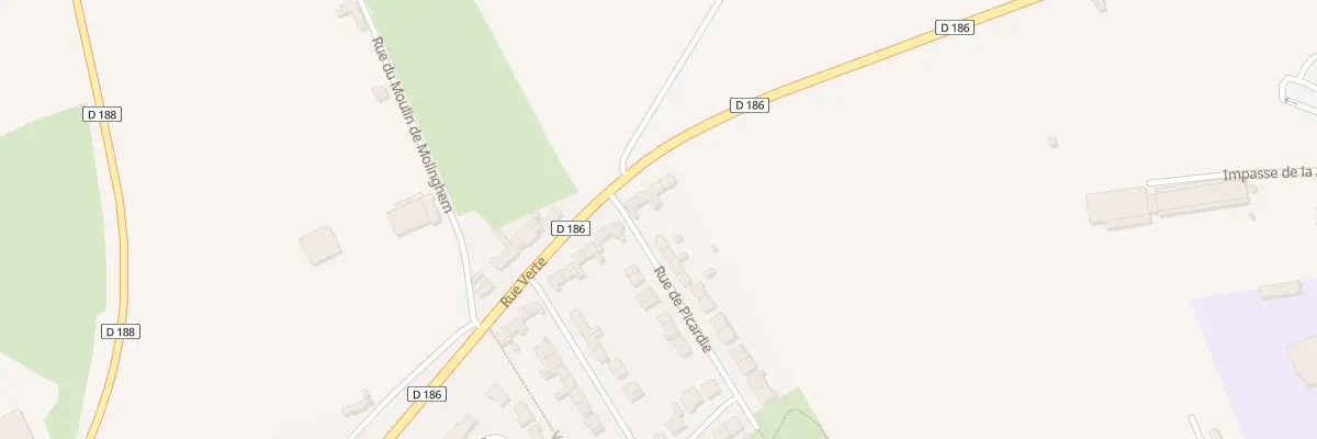 Plan du 651 Rue Verte à Isbergues