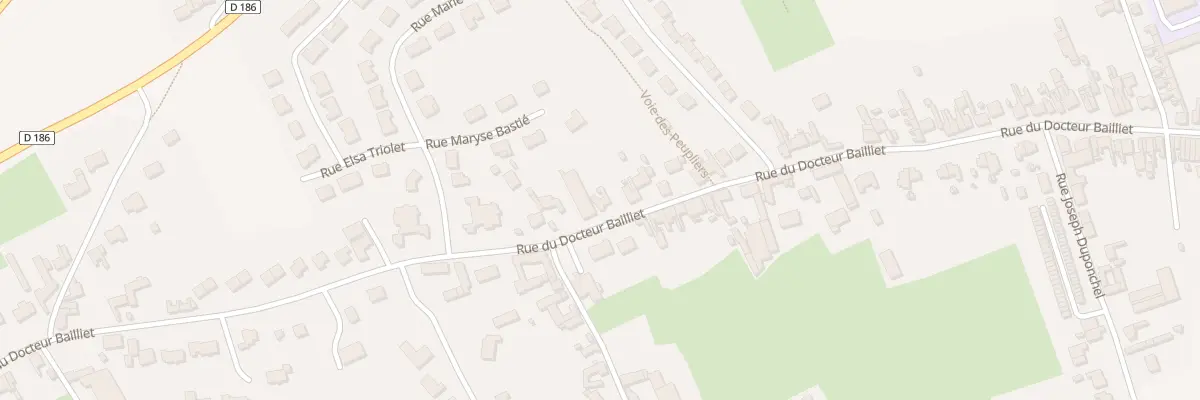 Plan du 627 Rue du Docteur Bailliet à Isbergues