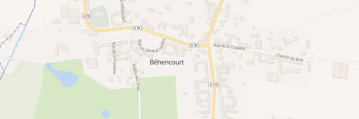 Plan du 28 Rue du Gen Leclerc à Béhencourt