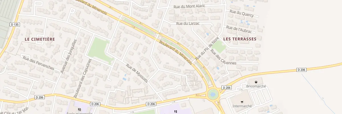 Plan du 40 Bd du Minervois à Trèbes