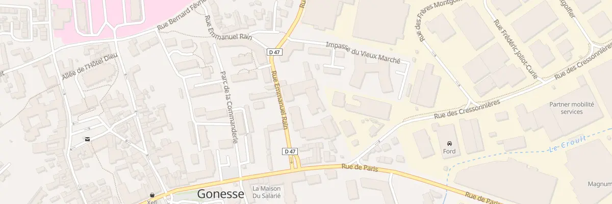 Plan du 2B Rue Emmanuel Rain à Gonesse