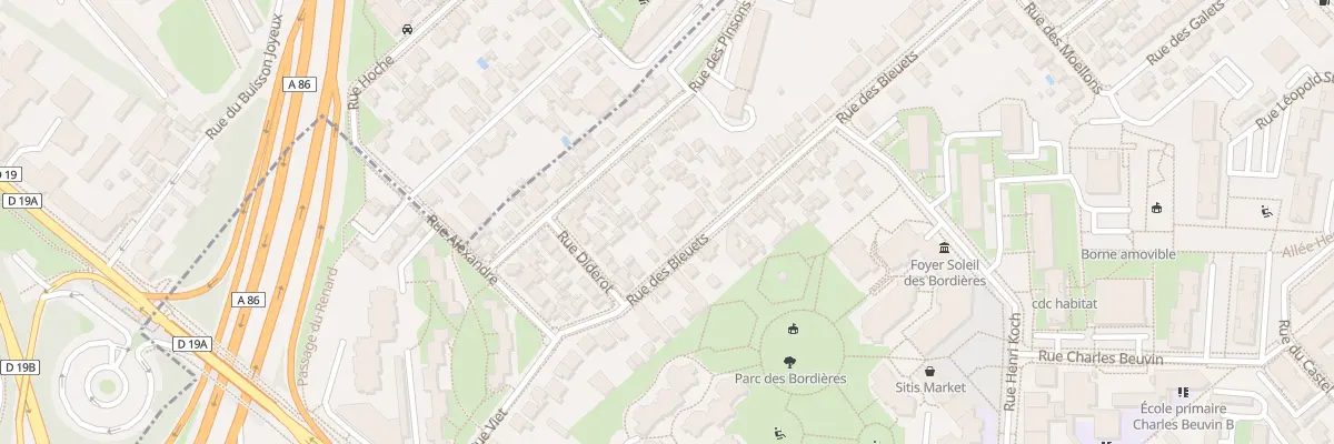Plan du 19 Rue des Bleuets à Créteil