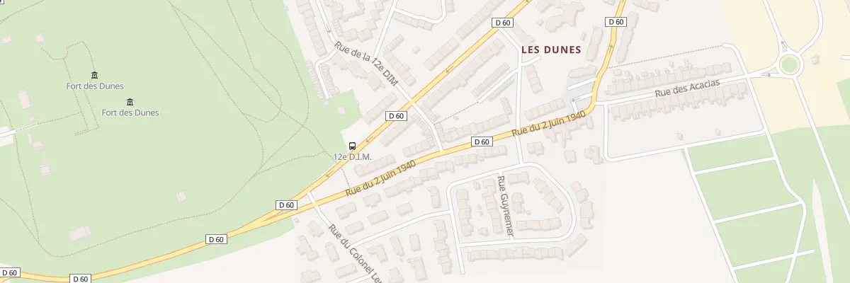 Plan du 987 Rue du 2 Juin 1940 à Leffrinckoucke