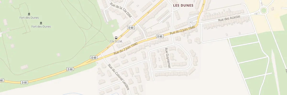 Plan du 982 Rue du 2 Juin 1940 à Leffrinckoucke