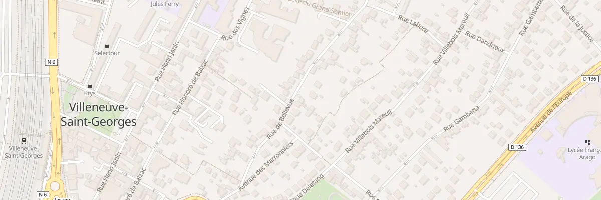 Plan du 10 Rue de Bellevue à Villeneuve-Saint-Georges