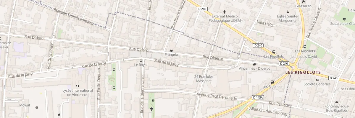 Plan du 176 Rue Diderot à Vincennes