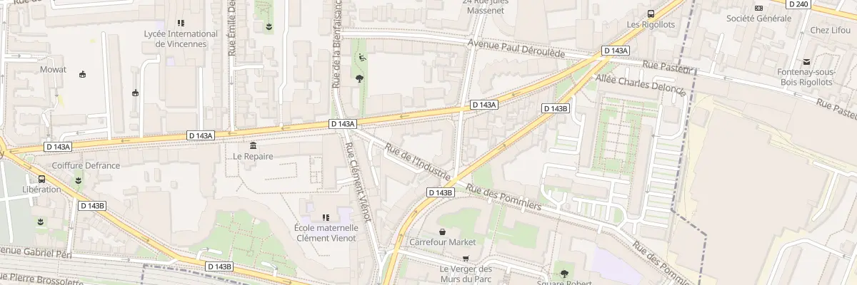 Plan du 84 Rue Defrance à Vincennes