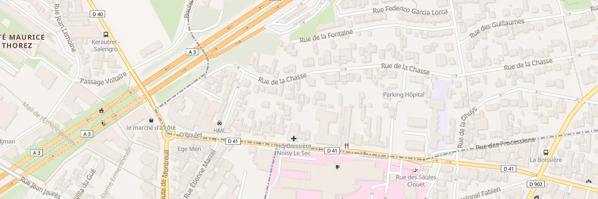 Plan du 30 Rue de la Chasse à Noisy-le-Sec
