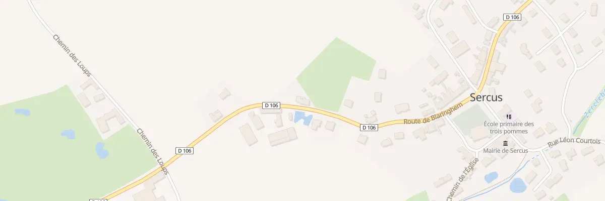 Plan du 270 Rte de Blaringhem à Sercus