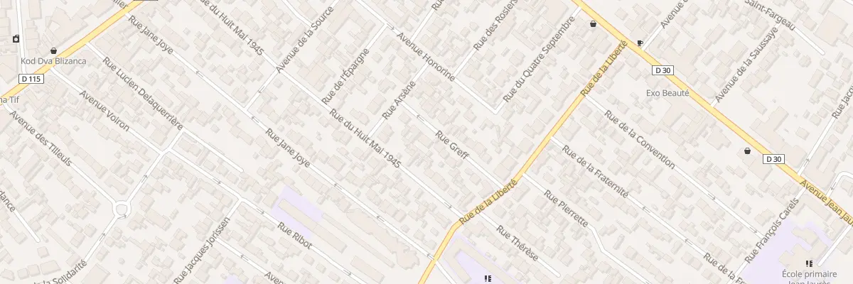 Plan du 10 Rue Greff à Drancy