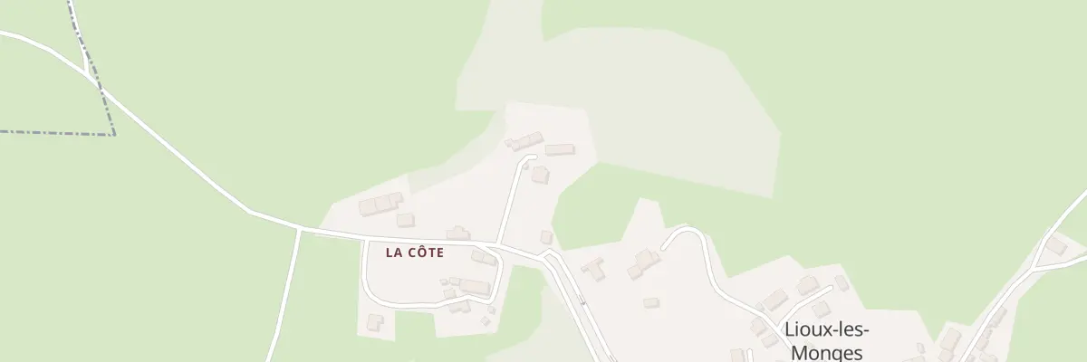 Plan du 2 La Côte à Lioux-les-Monges