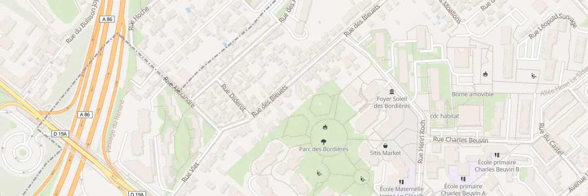 Plan du 22 Rue des Bleuets à Créteil