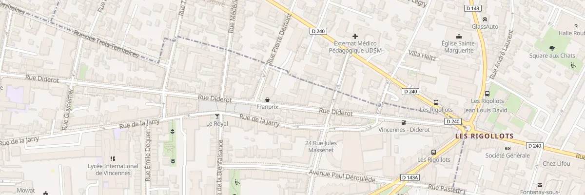 Plan du 223 Rue Diderot à Vincennes