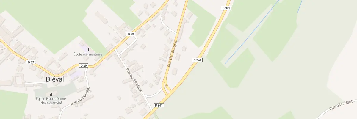 Plan du 98 Rue de l’Europe à Diéval