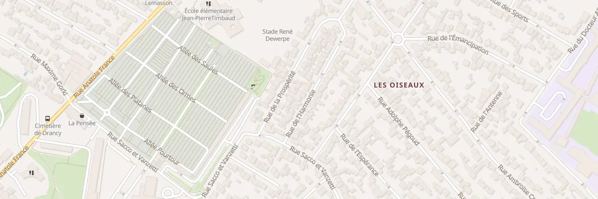 Plan du 17 Rue De L’Harmonie à Drancy