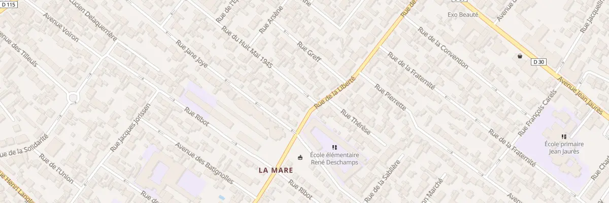 Plan du 36 Rue De La Liberte à Drancy