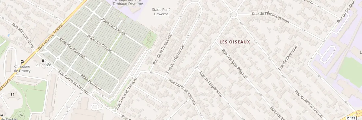 Plan du 14 Rue De L’Harmonie à Drancy